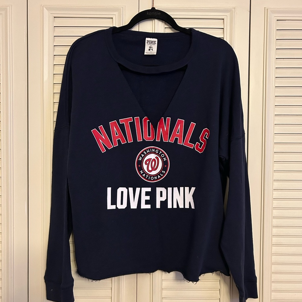 PINK Victoria's Secret Nationals Navy Sweatshirt Large